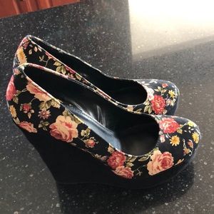 Floral high heels